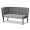 Baxton Studio Dining Set, 47.25 W, 27.75 H, Wood, Grey/Walnut Brown 214-11698-11698-11699-9305-ZORO - alternate 10